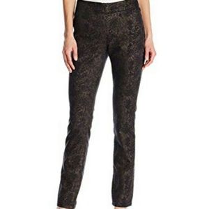 NYDJ Stretch Leggings/Pants Metallic Snake Size 8